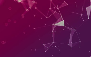 Çokgen alanı düşük Poli koyu arka plan, 3d render