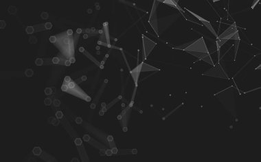 Çokgen alanı düşük Poli koyu arka plan, 3d render