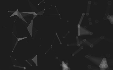 Çokgen alanı düşük Poli koyu arka plan, 3d render