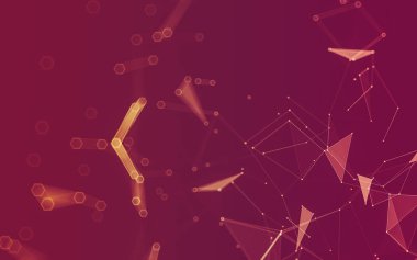 Çokgen alanı düşük Poli koyu arka plan, 3d render