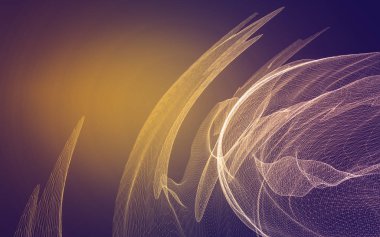 Çokgen alanı düşük Poli koyu arka plan, 3d render