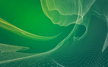 Çokgen alanı düşük Poli koyu arka plan, 3d render