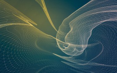 Çokgen alanı düşük Poli koyu arka plan, 3d render