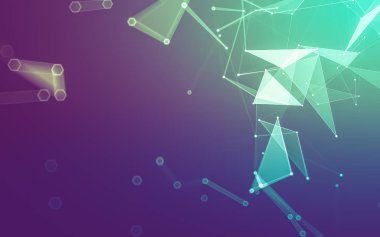 Çokgen alanı düşük Poli koyu arka plan, 3d render