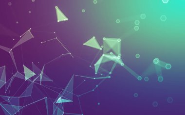 Çokgen alanı düşük Poli koyu arka plan, 3d render