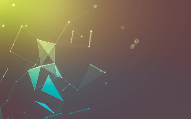 Çokgen alanı düşük Poli koyu arka plan, 3d render