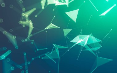 Çokgen alanı düşük Poli koyu arka plan, 3d render