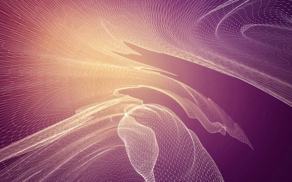 Çokgen alanı düşük Poli koyu arka plan, 3d render