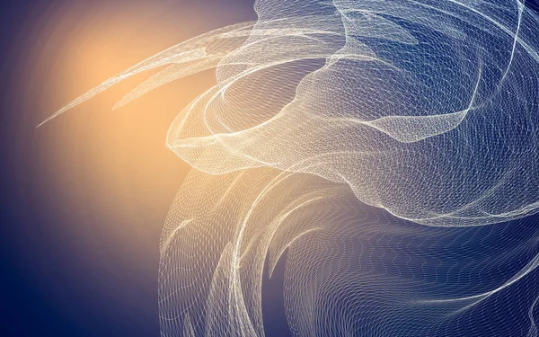 Çokgen alanı düşük Poli koyu arka plan, 3d render