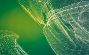 Çokgen alanı düşük Poli koyu arka plan, 3d render