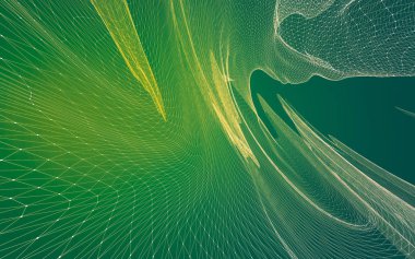 Çokgen alanı düşük Poli koyu arka plan, 3d render