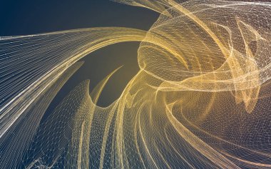 Çokgen alanı düşük Poli koyu arka plan, 3d render