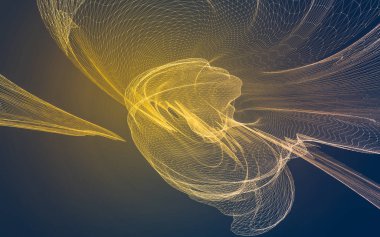 Çokgen alanı düşük Poli koyu arka plan, 3d render