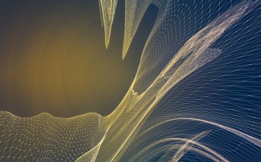 Çokgen alanı düşük Poli koyu arka plan, 3d render