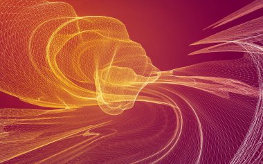 Çokgen alanı düşük Poli koyu arka plan, 3d render