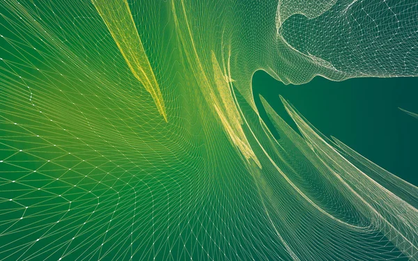 Çokgen alanı düşük Poli koyu arka plan, 3d render