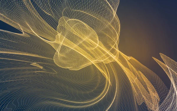 Çokgen alanı düşük Poli koyu arka plan, 3d render