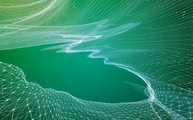 Çokgen alanı düşük Poli koyu arka plan, 3d render