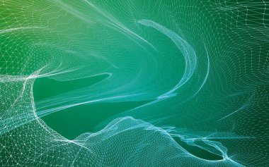 Çokgen alanı düşük Poli koyu arka plan, 3d render