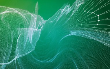 Çokgen alanı düşük Poli koyu arka plan, 3d render