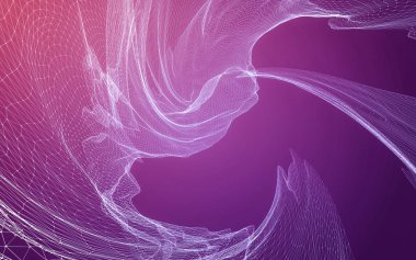 Çokgen alanı düşük Poli koyu arka plan, 3d render