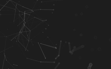 Çokgen alanı düşük Poli koyu arka plan, 3d render