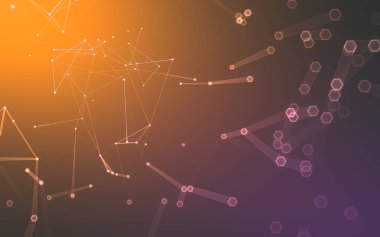 Çokgen alanı düşük Poli koyu arka plan, 3d render