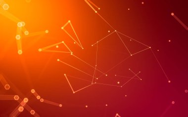 Çokgen alanı düşük Poli koyu arka plan, 3d render