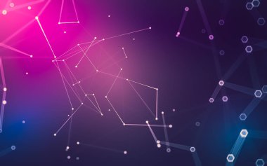 Çokgen alanı düşük Poli koyu arka plan, 3d render