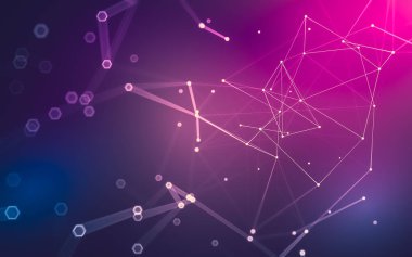 Çokgen alanı düşük Poli koyu arka plan, 3d render