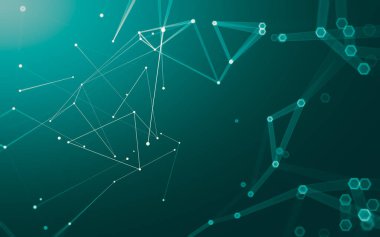 Çokgen alanı düşük Poli koyu arka plan, 3d render