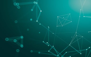 Çokgen alanı düşük Poli koyu arka plan, 3d render