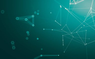 Çokgen alanı düşük Poli koyu arka plan, 3d render