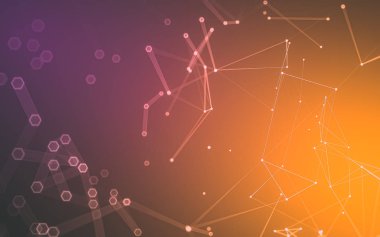 Çokgen alanı düşük Poli koyu arka plan, 3d render