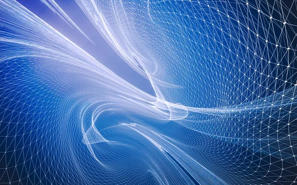 Çokgen alanı düşük Poli koyu arka plan, 3d render