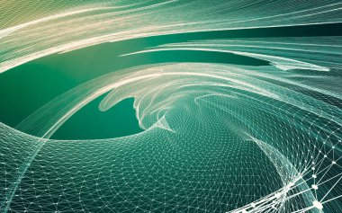 Çokgen alanı düşük Poli koyu arka plan, 3d render