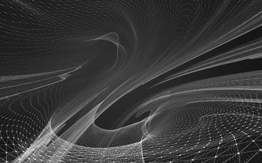 Çokgen alanı düşük Poli koyu arka plan, 3d render