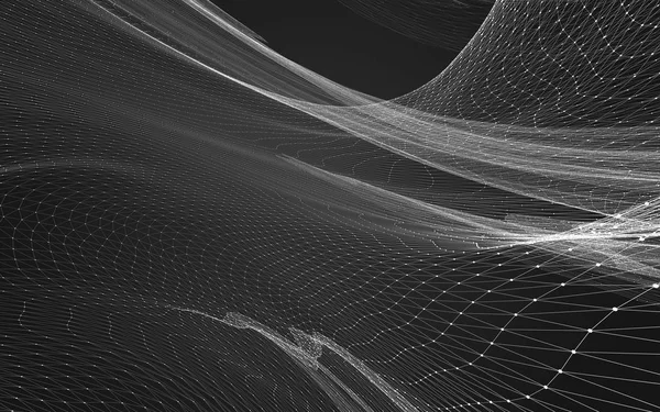 Çokgen alanı düşük Poli koyu arka plan, 3d render