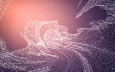 Çokgen alanı düşük Poli koyu arka plan, 3d render