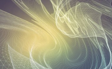 Çokgen alanı düşük Poli koyu arka plan, 3d render