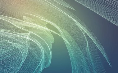 Çokgen alanı düşük Poli koyu arka plan, 3d render