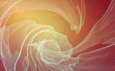 Çokgen alanı düşük Poli koyu arka plan, 3d render