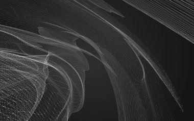 Çokgen alanı düşük Poli koyu arka plan, 3d render