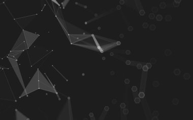 Çokgen alanı düşük Poli koyu arka plan, 3d render