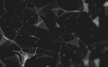 Çokgen alanı düşük Poli koyu arka plan, 3d render