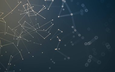 Çokgen alanı düşük Poli koyu arka plan, 3d render