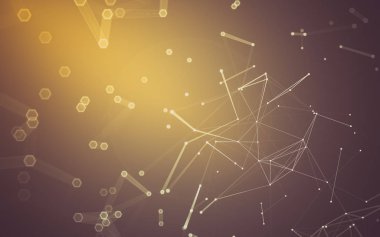 Çokgen alanı düşük Poli koyu arka plan, 3d render