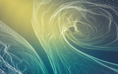 Çokgen alanı düşük Poli koyu arka plan, 3d render