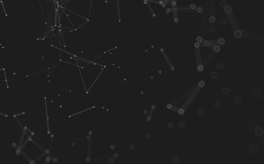 Çokgen alanı düşük Poli koyu arka plan, 3d render