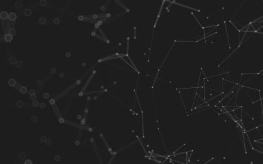 Çokgen alanı düşük Poli koyu arka plan, 3d render